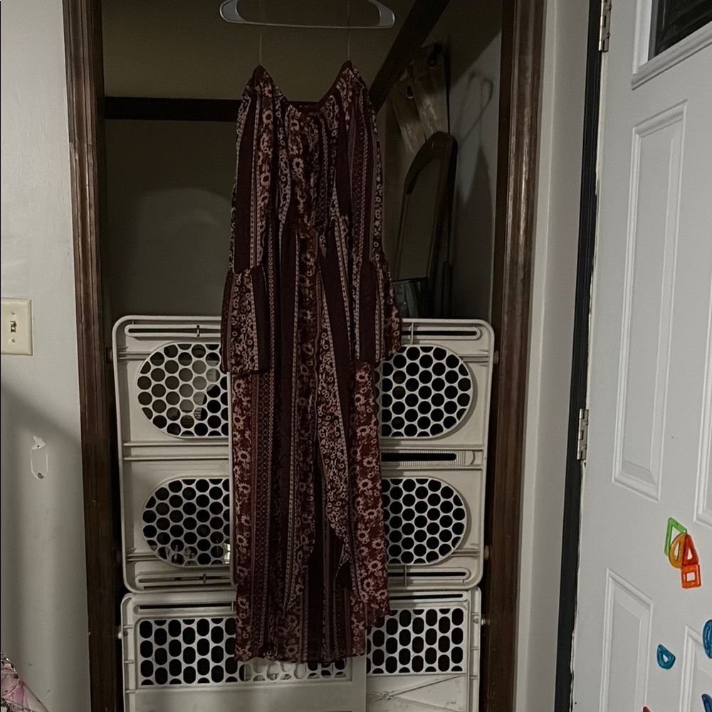 J for Justify Burgundy Floral Dress
